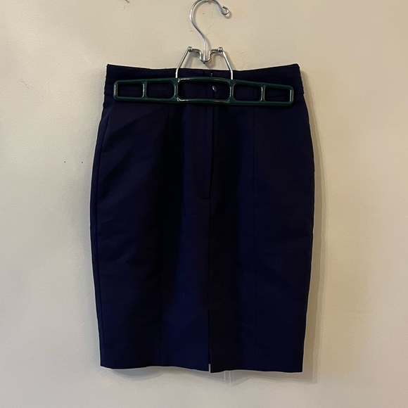 Navy Blue Pencil Skirt - Picture 3 of 6